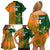 Custom Australia And Ireland Rugby Family Matching Off Shoulder Short Dress and Hawaiian Shirt 2023 World Cup Walllabies With Shamrocks - Wonder Print Shop