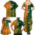 Custom Australia And Ireland Rugby Family Matching Summer Maxi Dress and Hawaiian Shirt 2023 World Cup Walllabies With Shamrocks - Wonder Print Shop