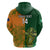 Custom Australia And Ireland Rugby Hoodie 2023 World Cup Walllabies With Shamrocks - Wonder Print Shop