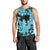 Blue Hawaii Men Tank Top Tapa Cloth Mix Tropical Flowers Pastel Vibes - Wonder Print Shop