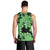 Green Hawaii Men Tank Top Tapa Cloth Mix Tropical Flowers Pastel Vibes - Wonder Print Shop