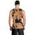 Orange Hawaii Men Tank Top Tapa Cloth Mix Tropical Flowers Pastel Vibes - Wonder Print Shop