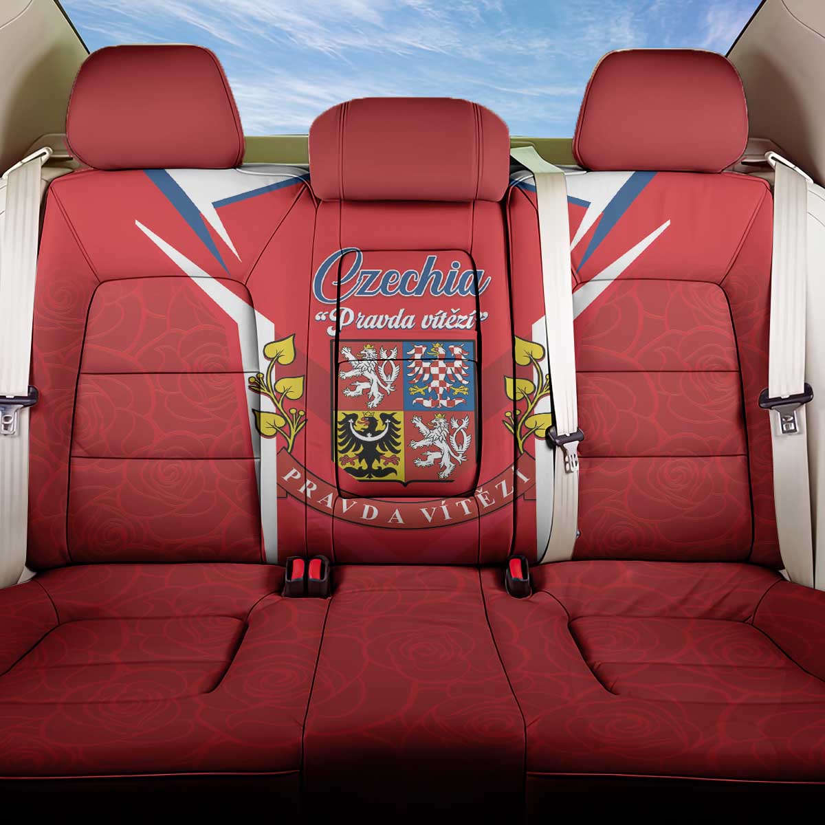 Czech Republic Restoration Day Back Car Seat Cover Czechia Pravda Vitezi - Wonder Print Shop