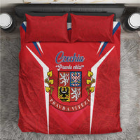 Red Czechia bedding set with crest and "Pravda vitezi" print