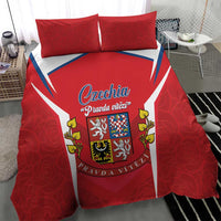 Red Czechia bedding set with coat of arms and Pravda Vitezi graphic
