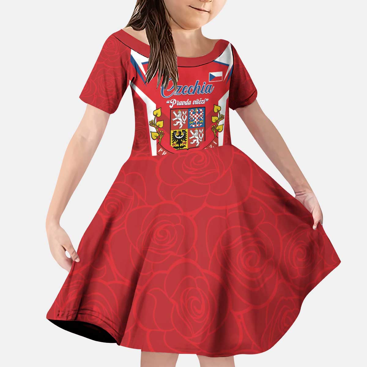 Czech Republic Restoration Day Kid Short Sleeve Dress Czechia Pravda Vitezi - Wonder Print Shop