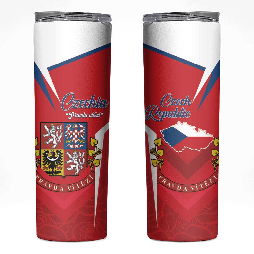 Czech Republic Restoration Day Skinny Tumbler Czechia Pravda Vitezi - Wonder Print Shop