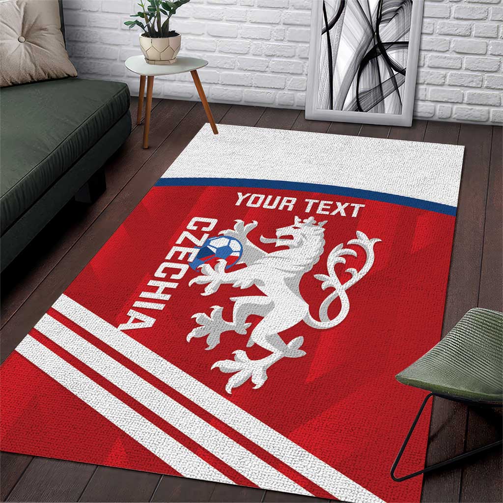 Custom Czech Republic Football Area Rug Go Czechia - Sporty Style