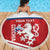 Custom Czech Republic Football Beach Blanket Go Czechia - Sporty Style - Wonder Print Shop