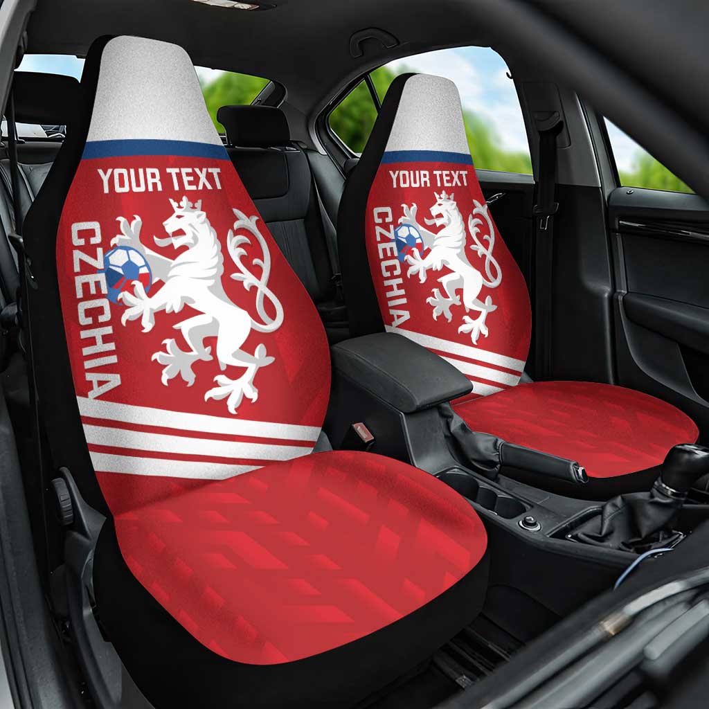 Custom Czech Republic Football Car Seat Cover Go Czechia - Sporty Style - Wonder Print Shop