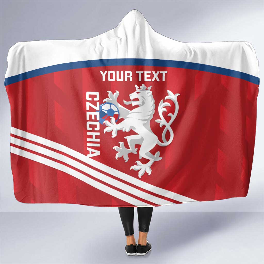 Custom Czech Republic Football Hooded Blanket Go Czechia - Sporty Style