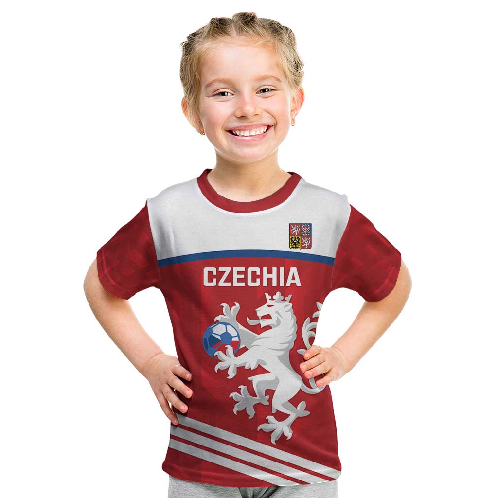 Custom Czech Republic Football Kid T Shirt Go Czechia - Sporty Style - Wonder Print Shop