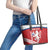 Custom Czech Republic Football Leather Tote Bag Go Czechia - Sporty Style - Wonder Print Shop