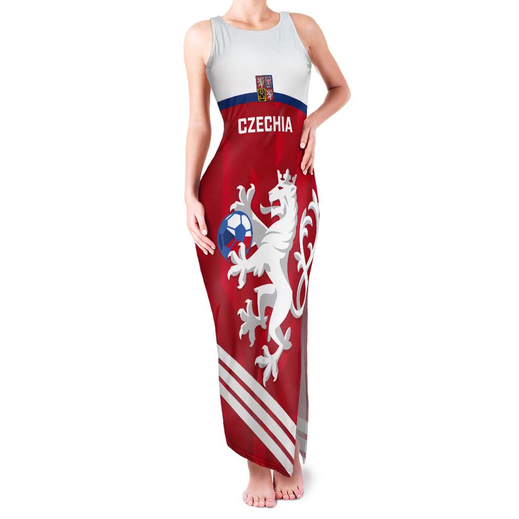 Custom Czech Republic Football Tank Maxi Dress Go Czechia - Sporty Style - Wonder Print Shop