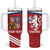 Personalised Czech Republic Football Tumbler With Handle Go Czechia - Sporty Style - Wonder Print Shop