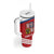 Personalised Czech Republic Football Tumbler With Handle Go Czechia - Sporty Style - Wonder Print Shop