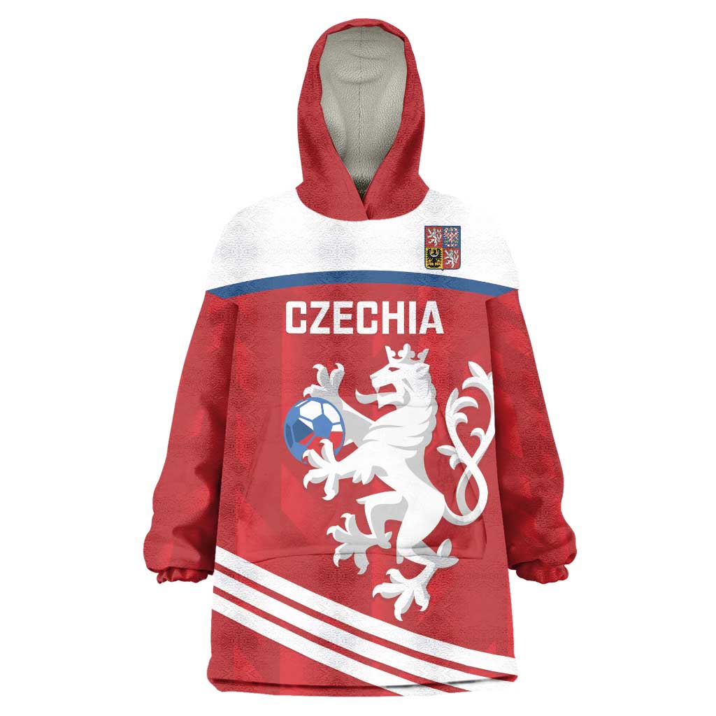 Custom Czech Republic Football Wearable Blanket Hoodie Go Czechia - Sporty Style