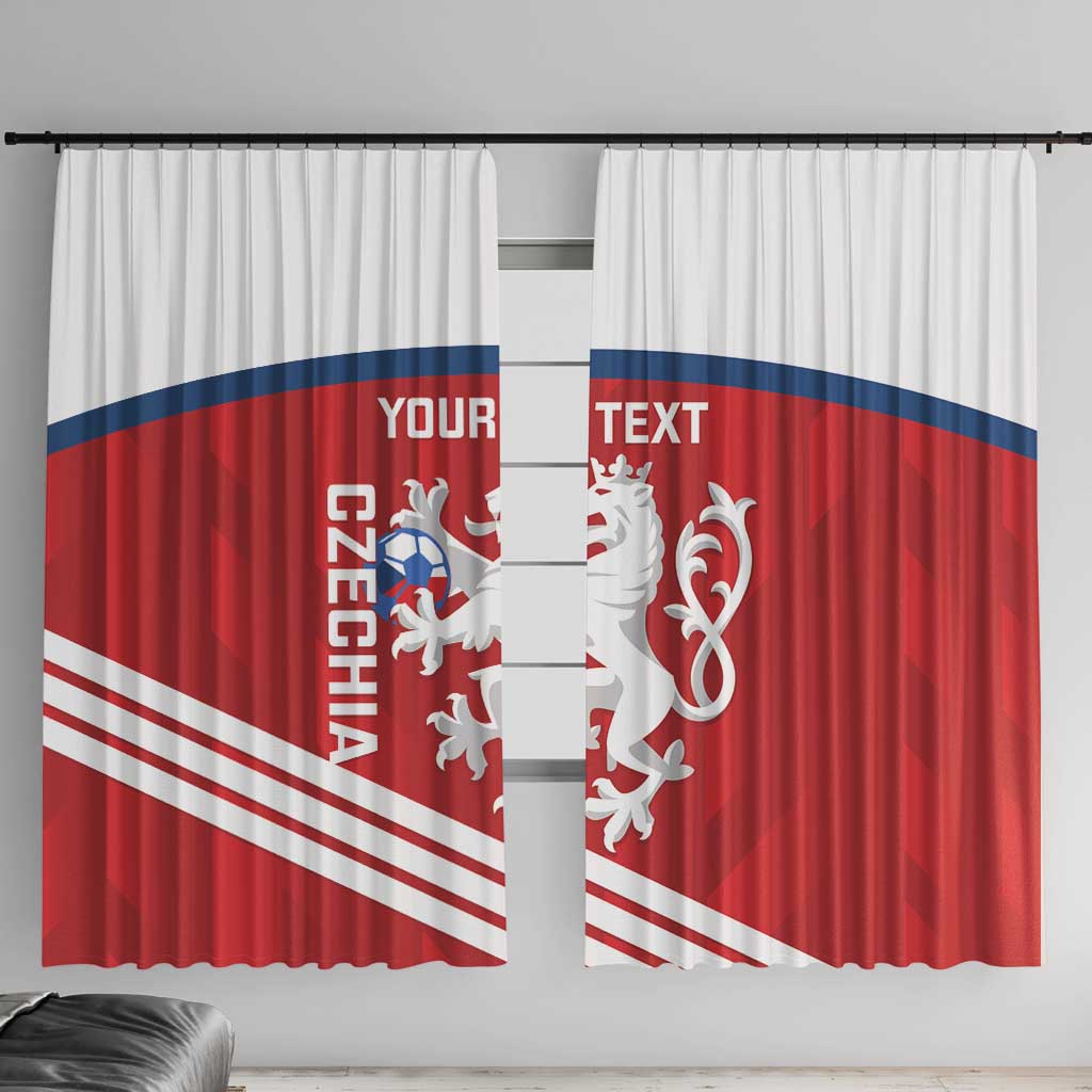 Custom Czech Republic Football Window Curtain Go Czechia - Sporty Style - Wonder Print Shop