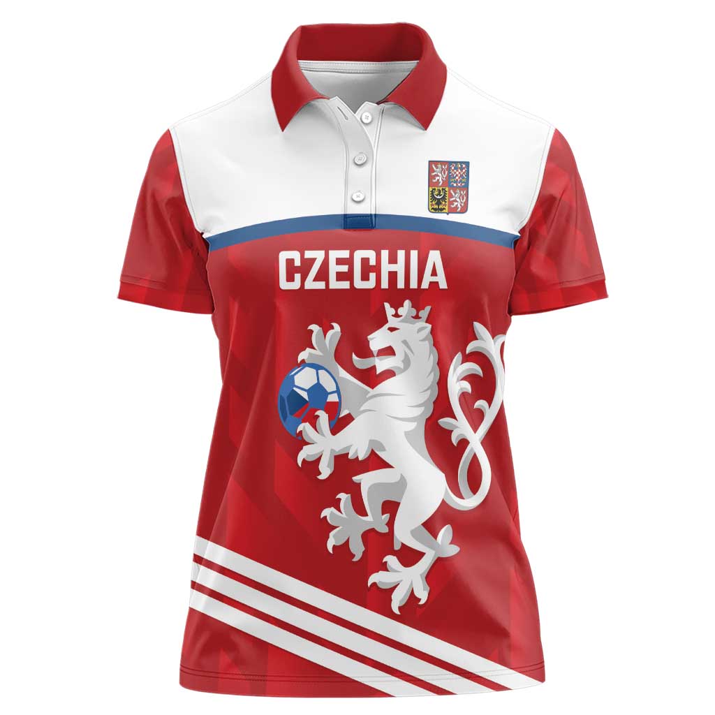 Custom Czech Republic Football Women Polo Shirt Go Czechia - Sporty Style - Wonder Print Shop