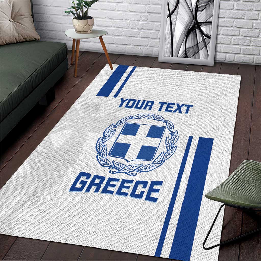 Custom Greece Football Area Rug Go Ethniki - Sporty Style