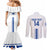 Custom Greece Football Couples Matching Mermaid Dress and Long Sleeve Button Shirt Go Ethniki - Sporty Style