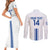 Custom Greece Football Couples Matching Short Sleeve Bodycon Dress and Long Sleeve Button Shirt Go Ethniki - Sporty Style - Wonder Print Shop