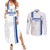 Custom Greece Football Couples Matching Summer Maxi Dress and Long Sleeve Button Shirt Go Ethniki - Sporty Style - Wonder Print Shop