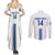 Custom Greece Football Couples Matching Summer Maxi Dress and Long Sleeve Button Shirt Go Ethniki - Sporty Style - Wonder Print Shop