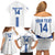 Custom Greece Football Family Matching Off Shoulder Short Dress and Hawaiian Shirt Go Ethniki - Sporty Style - Wonder Print Shop