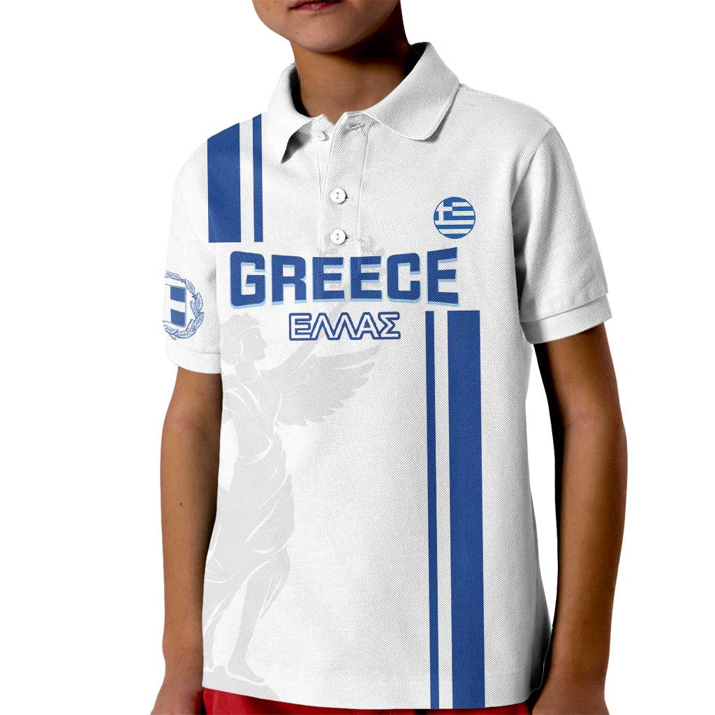 Custom Greece Football Kid Polo Shirt Go Ethniki - Sporty Style - Wonder Print Shop