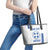 Custom Greece Football Leather Tote Bag Go Ethniki - Sporty Style - Wonder Print Shop