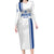 Custom Greece Football Long Sleeve Bodycon Dress Go Ethniki - Sporty Style - Wonder Print Shop