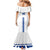 Custom Greece Football Mermaid Dress Go Ethniki - Sporty Style - Wonder Print Shop