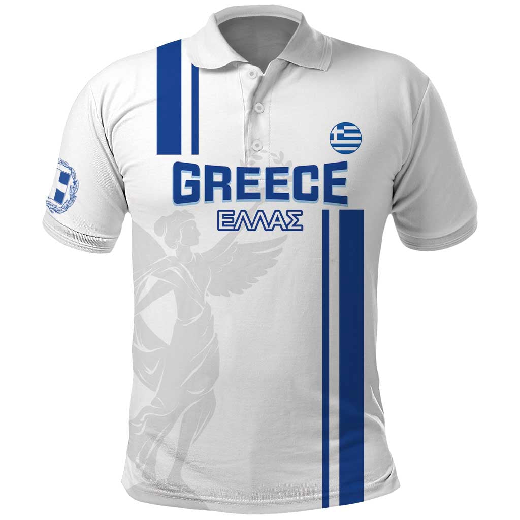 Custom Greece Football Polo Shirt Go Ethniki - Sporty Style