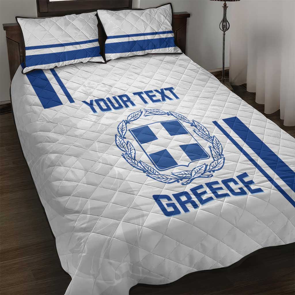 Custom Greece Football Quilt Bed Set Go Ethniki - Sporty Style - Wonder Print Shop