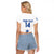 Custom Greece Football Raglan Cropped T Shirt Go Ethniki - Sporty Style - Wonder Print Shop