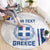 Custom Greece Football Round Carpet Go Ethniki - Sporty Style