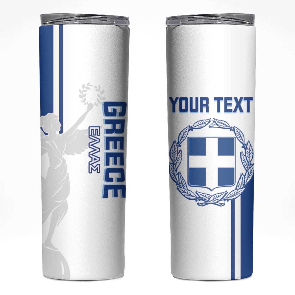 Personalised Greece Football Skinny Tumbler Go Ethniki - Sporty Style - Wonder Print Shop