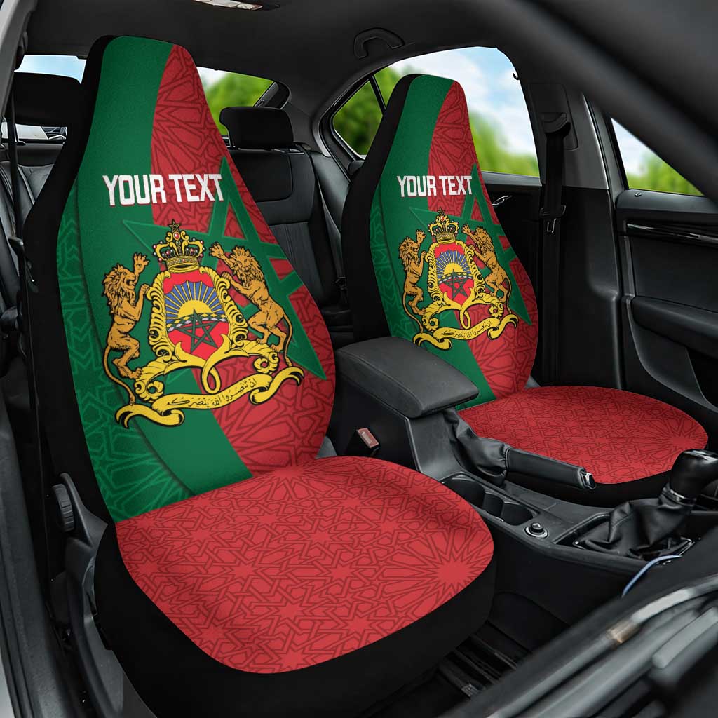 Personalised Morocco Car Seat Cover Moroccan Green Star With Moorish Pattern