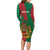 Personalised Morocco Long Sleeve Bodycon Dress Moroccan Green Star With Moorish Pattern - Wonder Print Shop