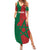 Personalised Morocco Summer Maxi Dress Moroccan Green Star With Moorish Pattern - Wonder Print Shop