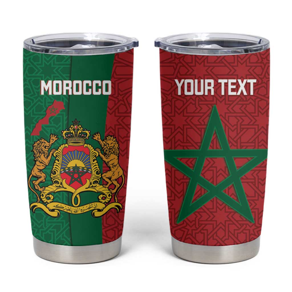 Personalised Morocco Tumbler Cup Moroccan Green Star With Moorish Pattern