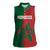 Personalised Morocco Women Sleeveless Polo Shirt Moroccan Green Star With Moorish Pattern