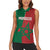 Personalised Morocco Women Sleeveless Polo Shirt Moroccan Green Star With Moorish Pattern