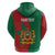 Personalised Morocco Zip Hoodie Moroccan Green Star With Moorish Pattern - Wonder Print Shop