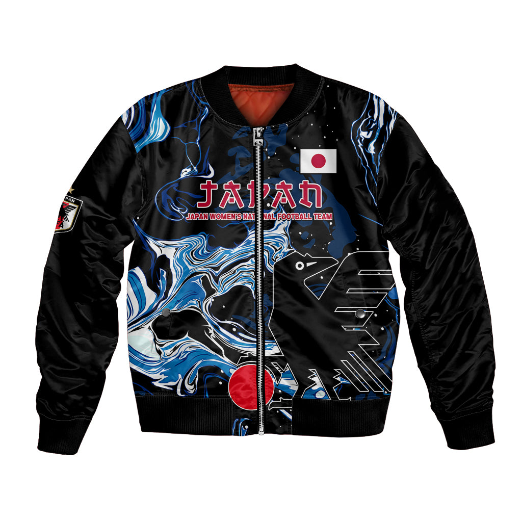 Custom Japan Football Bomber Jacket 2024 Nadeshiko Go Champions - Wonder Print Shop