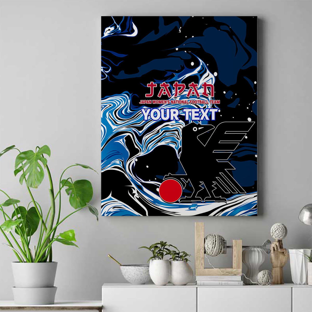 Custom Japan Football Canvas Wall Art 2024 Nadeshiko Go Champions - Wonder Print Shop