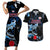 Custom Japan Football Couples Matching Short Sleeve Bodycon Dress and Hawaiian Shirt 2024 Nadeshiko Go Champions - Wonder Print Shop