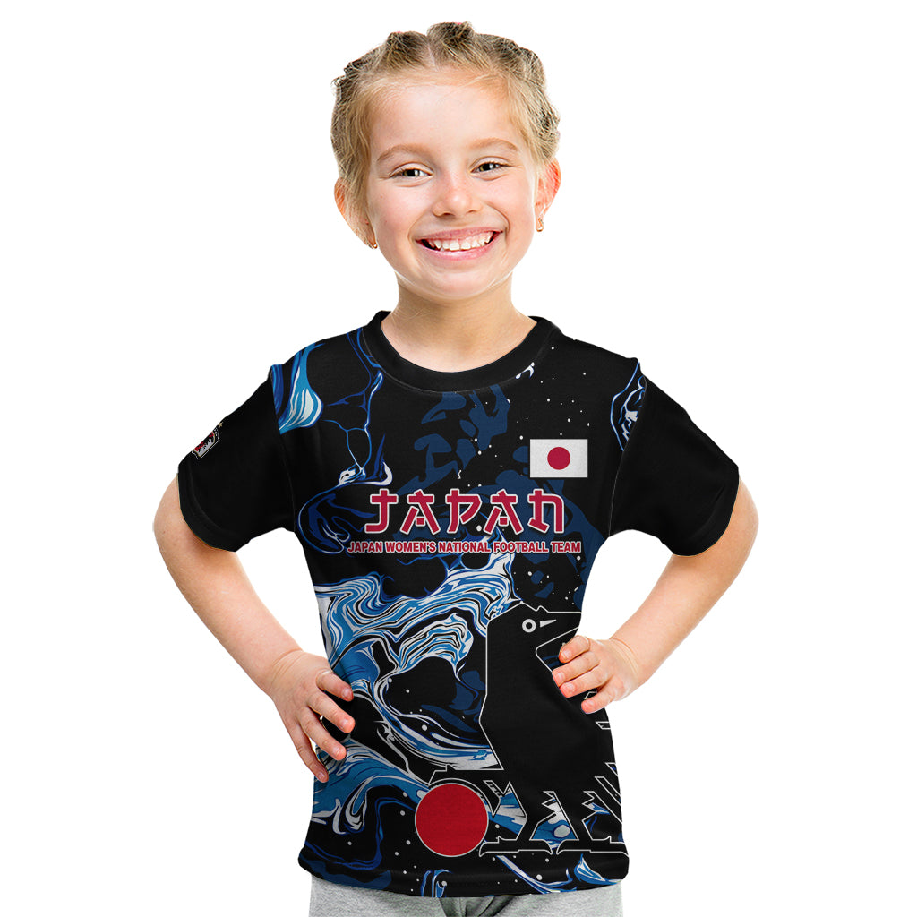 Custom Japan Football Kid T Shirt 2024 Nadeshiko Go Champions - Wonder Print Shop