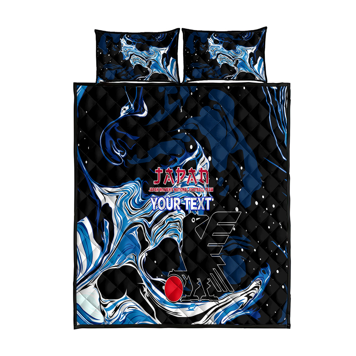 Custom Japan Football Quilt Bed Set 2024 Nadeshiko Go Champions - Wonder Print Shop